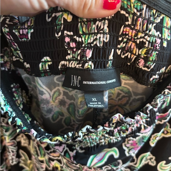 INC International Concepts smoked wide leg pants sz XL - Picture 4 of 7